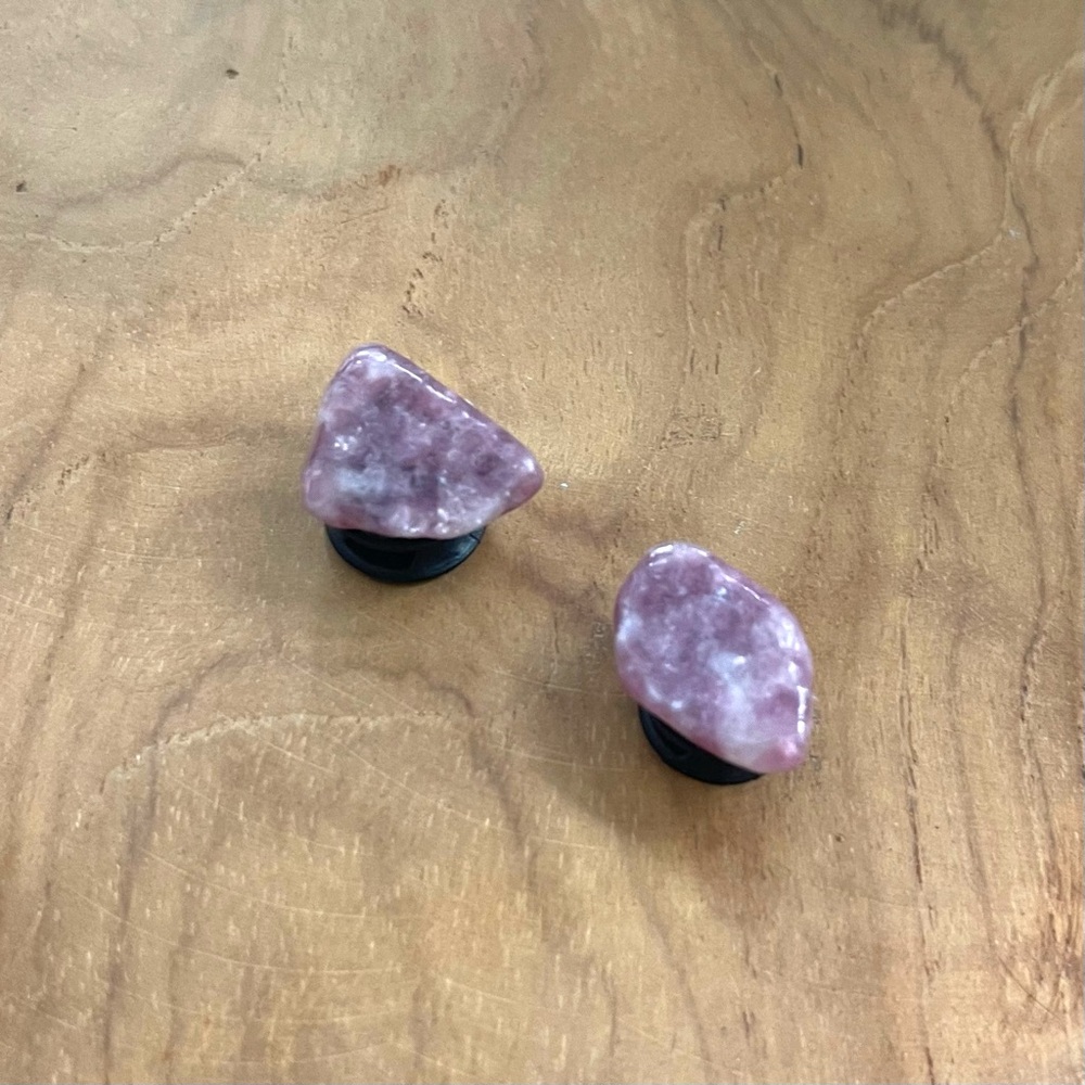 Lepidolite stone croc charms for adult crocs jibits